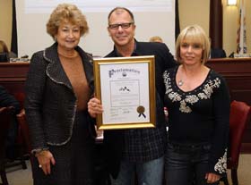 Freeholder Director Barbara McMorrow honors Glen Goldbaum